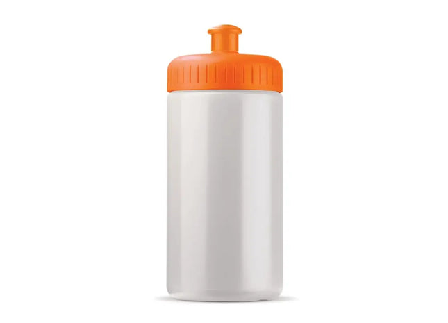 Öko-Sportflasche Basic 500 ml aus Biokunststoff - Weiß & Orange TK Gruppe® Grosshandel 