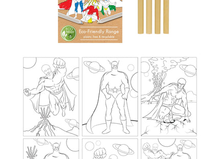 Öko Superhelden-Formen-Set A6 – umweltfreundlich, 14 x 10 cm, Kreativset für Kinder TK Gruppe® Grosshandel 