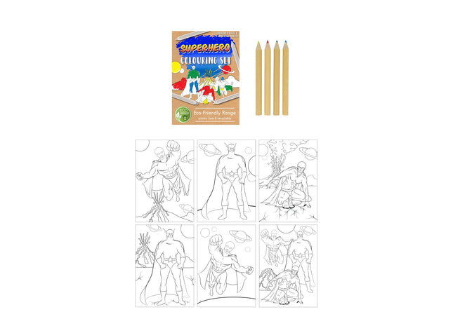 Öko Superhelden-Formen-Set A6 – umweltfreundlich, 14 x 10 cm, Kreativset für Kinder TK Gruppe® Grosshandel 