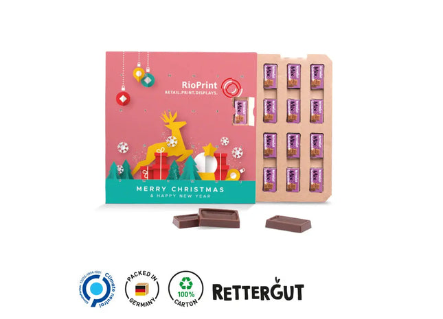 Öko-Täfelchen Adventskalender mit Papierblister - Umweltbewusst genießen TK Gruppe® Grosshandel 