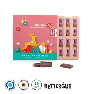 Öko Täfelchen-Adventskalender mit Papierblister – Nachhaltig Genießen TK Gruppe® Grosshandel 