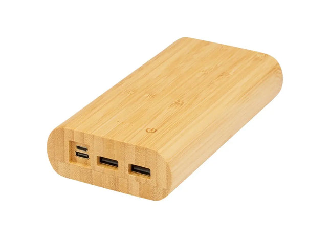 Öko-freundliche Tulda Bambus Powerbank, 20.000 mAh - Natürlich nachhaltig TK Gruppe® Grosshandel 