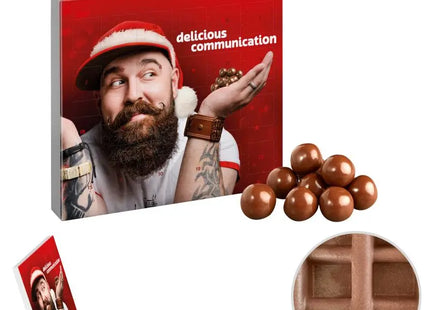 Öko-freundlicher Mini-Adventskalender mit Schokoknusperkugeln, bedruckbar TK Gruppe® Grosshandel 