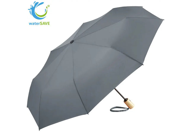 ÖkoBrella AOC-Mini-Taschenschirm mit waterSAVE Bezug - Grau, Nachhaltig und Kompakt TK Gruppe® Grosshandel 