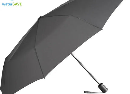 ÖkoBrella Mini-Taschenschirm mit waterSAVE Bezug - Grau, Nachhaltig und Kompakt TK Gruppe® Grosshandel 