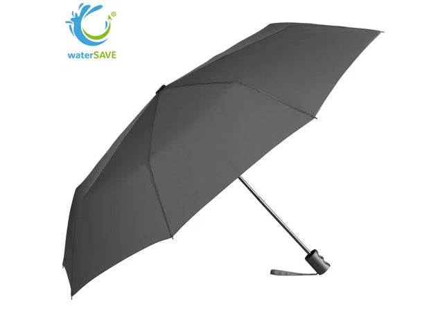 ÖkoBrella Mini-Taschenschirm mit waterSAVE Bezug - Grau, Nachhaltig und Kompakt TK Gruppe® Grosshandel 