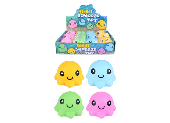 Oktopus-Toys Zum Quetschen, 4 Verschiedene Farben - Stressabbau und Sensorisches Spielzeug TK Gruppe® Grosshandel 