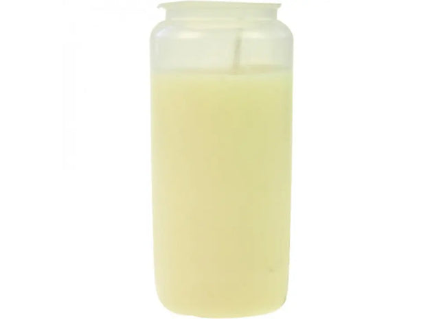 Öl-Grablicht Nr. 7, Weiß, 14x6cm – Langlebige Friedhofslampe TK Gruppe® Grosshandel 