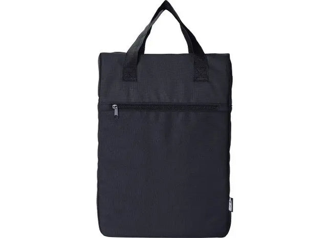 Olive Schwarzer Rucksack aus rPET-Polyester 600D – Praktisch und Umweltbewusst TK Gruppe® Grosshandel 