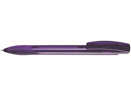 Omega Grip Transparenter Druckkugelschreiber in Violett – Eleganz & Funktionalität TK Gruppe® Grosshandel 