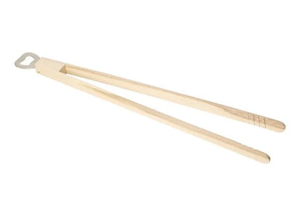 Opener Holz-Grillzange mit Kapselheber, 43 cm – Multifunktionales BBQ-Werkzeug in Natur TK Gruppe® Grosshandel 