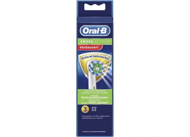 Oral B Cross Action Replacement Brush Heads, 3-Pack - Precision Deep Clean Toothbrush Attachments TK Gruppe® Grosshandel 