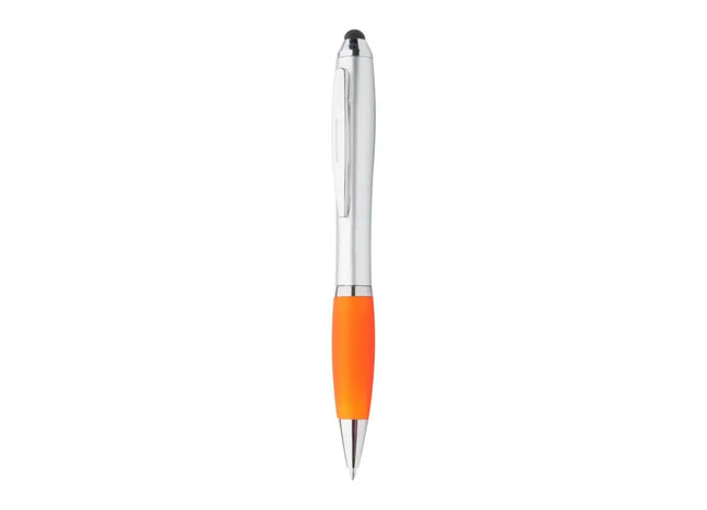 Orange-Silber Tumpy Stylus mit Kugelschreiber - Premium Touchpen für präzises Schreiben und Navigation TK Gruppe® Grosshandel 