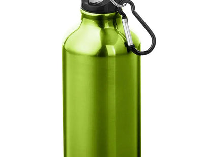 Oregon 400ml Aluminium-Trinkflasche in Apfelgrün mit Karabiner - Praktisch und stylisch TK Gruppe® Grosshandel 