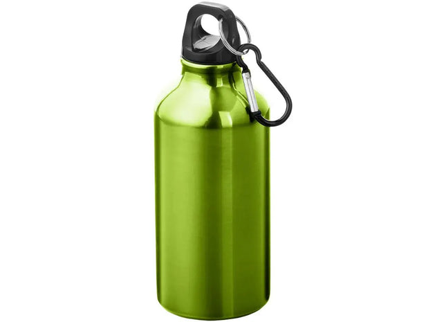 Oregon 400ml Aluminium-Trinkflasche in Apfelgrün mit Karabiner - Praktisch und stylisch TK Gruppe® Grosshandel 
