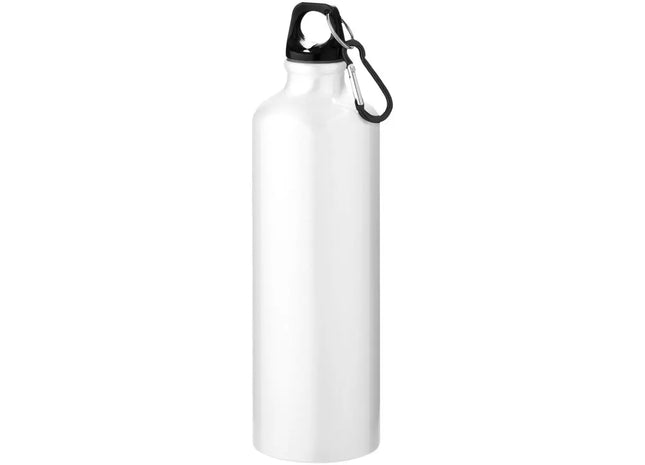 Oregon 770ml RCS-zertifizierte Trinkflasche aus recyceltem Aluminium mit Karabinerhaken - Weiß TK Gruppe® Grosshandel 