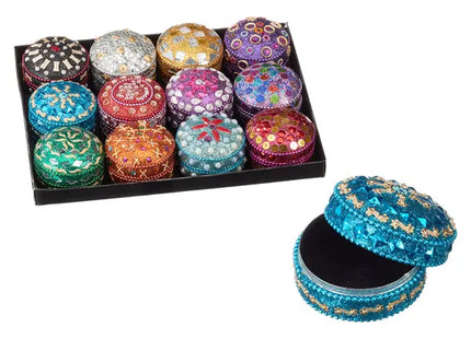 Orientalische Runde Schmuckdose, Durchmesser ca. 5,5cm | Edle Aufbewahrung für Kleinode TK Gruppe® Grosshandel 