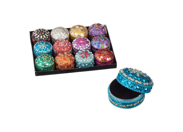 Orientalische Runde Schmuckdose, Durchmesser ca. 5,5cm | Edle Aufbewahrung für Kleinode TK Gruppe® Grosshandel 