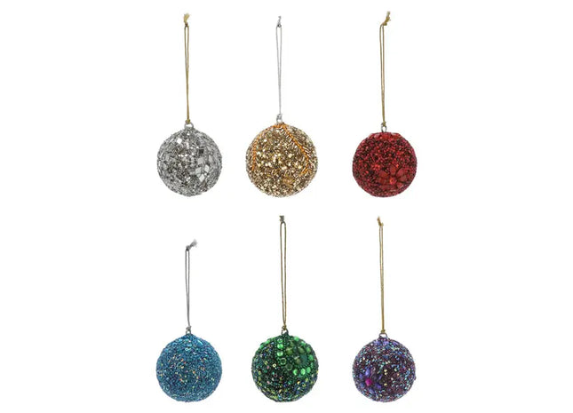 Orientalisches Set Mittlere Hängekugeln, 6 Stück, Silber, 6cm TK Gruppe® Grosshandel 