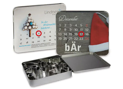 Originelle Adventskalender-Dose - Täglich eine Überraschung im festlichen Design TK Gruppe® Grosshandel 