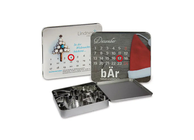 Originelle Adventskalender-Dose - Täglich eine Überraschung im festlichen Design TK Gruppe® Grosshandel 