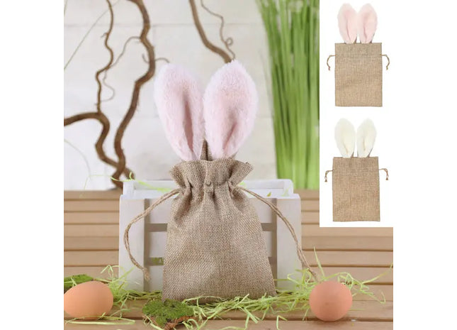 Originelle Beutelhasen, 2er-Set, ca. 28x13cm – Stilvolle Deko und Aufbewahrung TK Gruppe® Grosshandel 