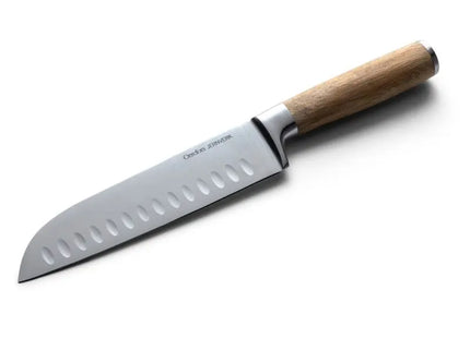 Orrefors Jernverk Santoku Kochmesser - Holzgriff Premium Allzweckmesser für präzises Schneiden TK Gruppe® Grosshandel 
