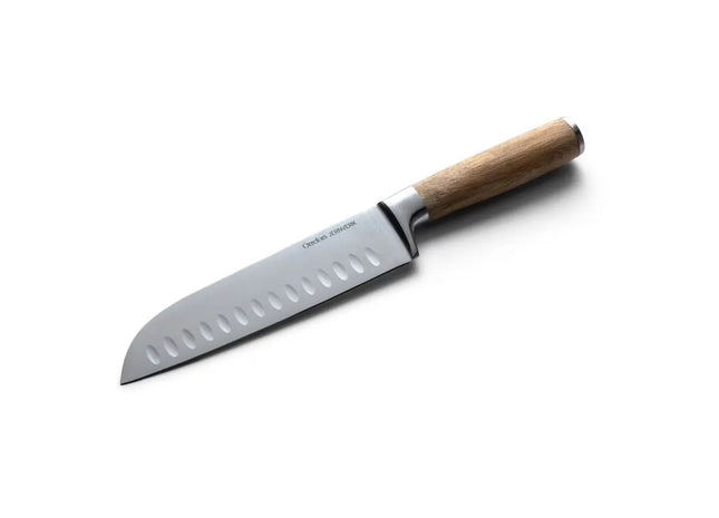 Orrefors Jernverk Santoku Kochmesser - Holzgriff Premium Allzweckmesser für präzises Schneiden TK Gruppe® Grosshandel 