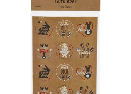 Oster-Aufkleber-Set, 48-teilig - Bunte Festtagsdeko TK Gruppe® Grosshandel 