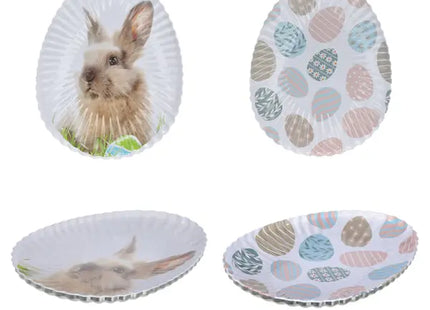 Oster-Gebäckteller Set, 2 Stück, Dekorative Servierplatten, 18x24cm TK Gruppe® Grosshandel 