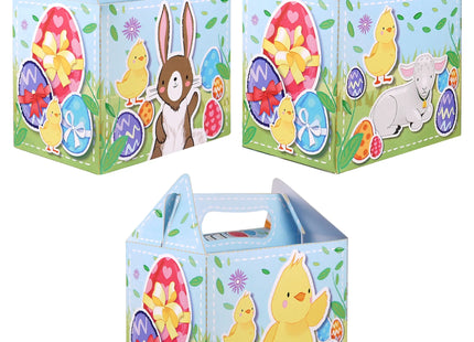 Oster-Lunchbox, 14 L x 9,5 B x 12 H cm – 3 verschiedene Designs, Thema Frühlingsfarben für Kinder TK Gruppe® Grosshandel 