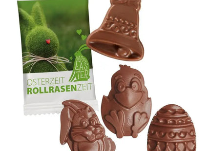Oster-Schoko-Figuren im umweltfreundlichen Papier-Flowpack – Inklusive Personalisierung TK Gruppe® Grosshandel 