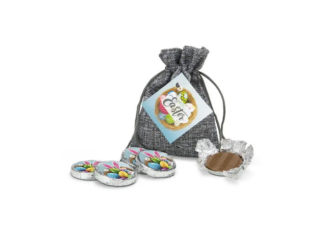 Oster-Schokotaler im Stoffbeutel - Süßes Geschenkset für die Feiertage TK Gruppe® Grosshandel 