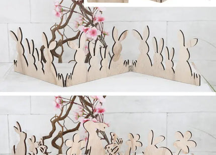 Oster-Silhouetten-Deko, 3-teilig, 2er Set, Breite ca. 66 cm TK Gruppe® Grosshandel 