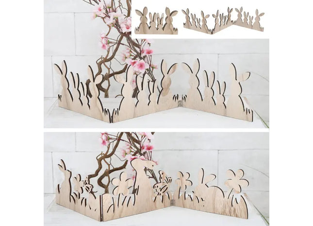 Oster-Silhouetten-Deko, 3-teilig, 2er Set, Breite ca. 66 cm TK Gruppe® Grosshandel 