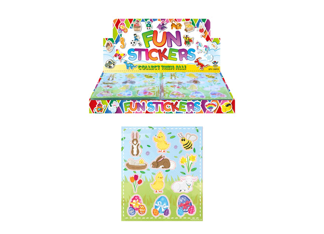 Osteraufkleber 10 x 11,5 cm – 12 Stück pro Karte, Bastelzubehör für Feiertage TK Gruppe® Grosshandel 