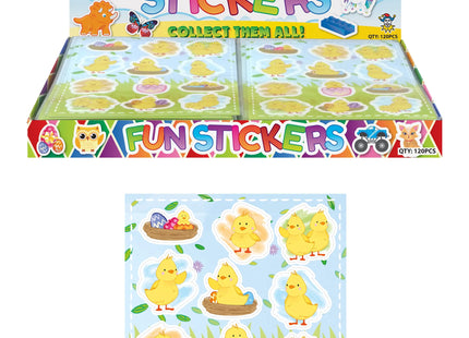 Osteraufkleber Küken 10 x 11,5 cm – 12 Stück pro Karte, fröhliche Frühlingsdekorationen TK Gruppe® Grosshandel 