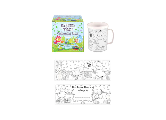 Osterbecher zum Ausmalen mit 2 verschiedenen Designs – kreative Frühlingsaktivität für Kinder TK Gruppe® Grosshandel 