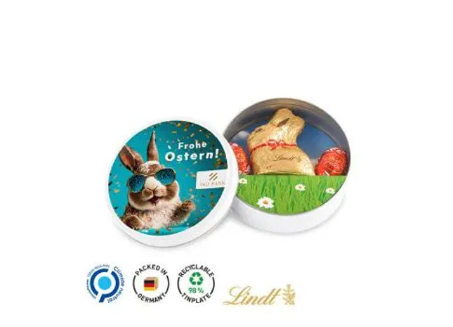 Osterdose gefüllt mit Lindt Schokoladenmischung – Exklusives Osterpräsent TK Gruppe® Grosshandel 