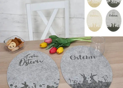 Osterei Tischsets aus Filz, meliert, 28x40cm, 4er-Set - Festliche Tischdekoration TK Gruppe® Grosshandel 
