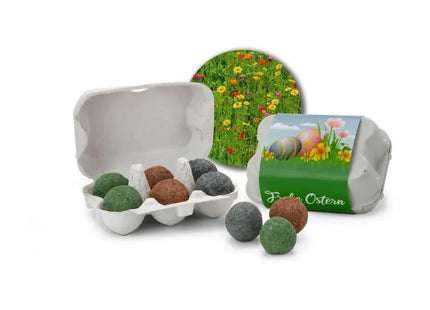 Ostergarten: Bienenweide-Blumenmix im originellen Eierkarton TK Gruppe® Grosshandel 