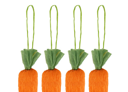 Osterkarotten 6,5 cm x 2 cm mit grünem Papierseil – dekorative Karottendekorationen TK Gruppe® Grosshandel 