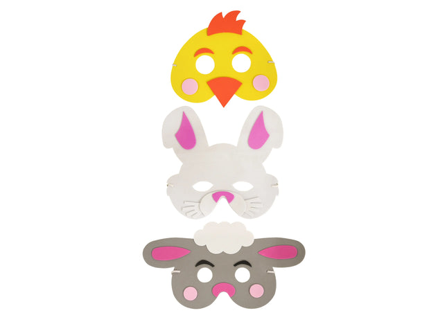 Ostermasken Eva-Schaum - 3 Verschiedene Motive Für Ostern TK Gruppe® Grosshandel 