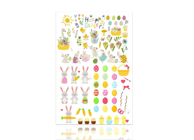 Aufkleber Sticker Ostern zum bekleben von Ostereier, Dekoration Klebebilder von Eier mit über 50 Motiven (Classic)