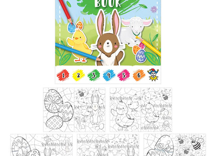 Ostern-Malen-nach-Zahlen-Buch – 10,5 cm x 14,5 cm, 16 Seiten. Lustige Malaktivitäten für Kinder TK Gruppe® Grosshandel 