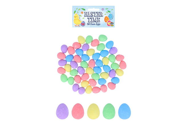 Osterset Schaumstoffeier 2 cm x 1,5 cm – 5 verschiedene Pastellfarben, Bastelzubehör für den Frühling TK Gruppe® Grosshandel 