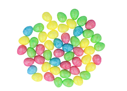 Osterset Schaumstoffeier mit Glitzer 2x1,5 cm – farblich sortiert, dekoratives Bastelset TK Gruppe® Grosshandel 