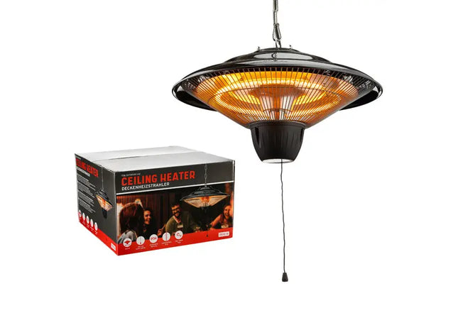 Outdoor Deckenheizstrahler, ca. 42cmD, 1500W - Effiziente Wärmequelle für Terrassenbereiche TK Gruppe® Grosshandel 