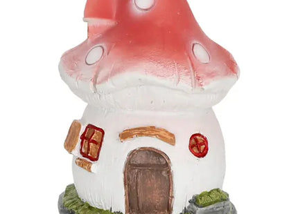 Märchenhaftes Pilzhaus - ca. 11cm hoch, Miniatur-Ornament für Indoor-/Outdoor-Fantasiegarten TK Gruppe® Grosshandel 