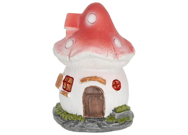 Märchenhaftes Pilzhaus - ca. 11cm hoch, Miniatur-Ornament für Indoor-/Outdoor-Fantasiegarten TK Gruppe® Grosshandel 